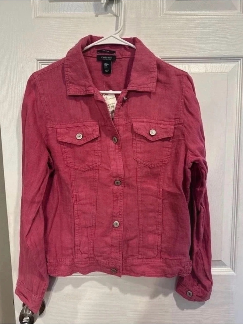 croft & barrow Rose Pink Button-Up Jean Jacket